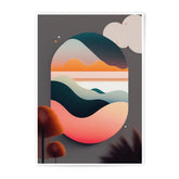 Abstract Landscape Photographic Print, Modern Wall Decor Art, Minimalist Mountain Scene, Stylish Home Decor, Calming Nature Art Print - Tawshia